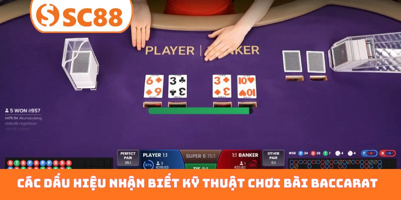 Các dấu hiệu nhận biết kỹ thuật chơi bài Baccarat