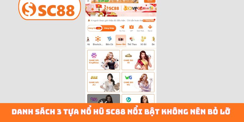 Danh sách 3 tựa nổ hũ SC88 nổi bật không nên bỏ lỡ