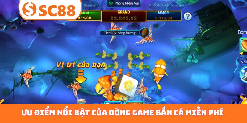 Ưu điểm nổi bật của dòng game bắn cá miễn phí